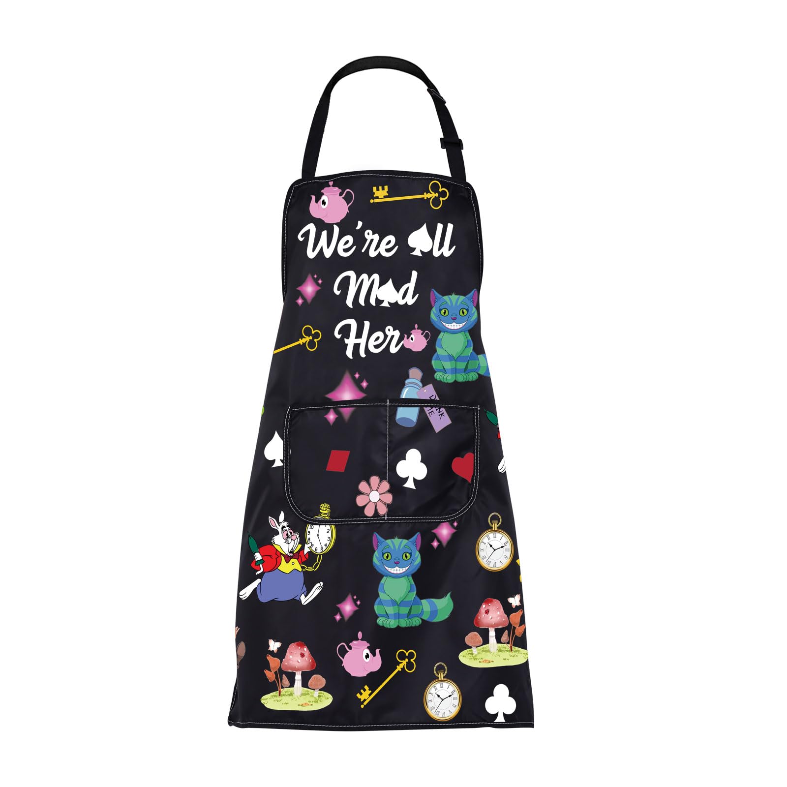 BNQL alice apron Alice Movie Fans Gifts Alice Fairy Tale Gifts Alice Cooking Kitchen Apron with Pockets (Alice Gifts Apron)
