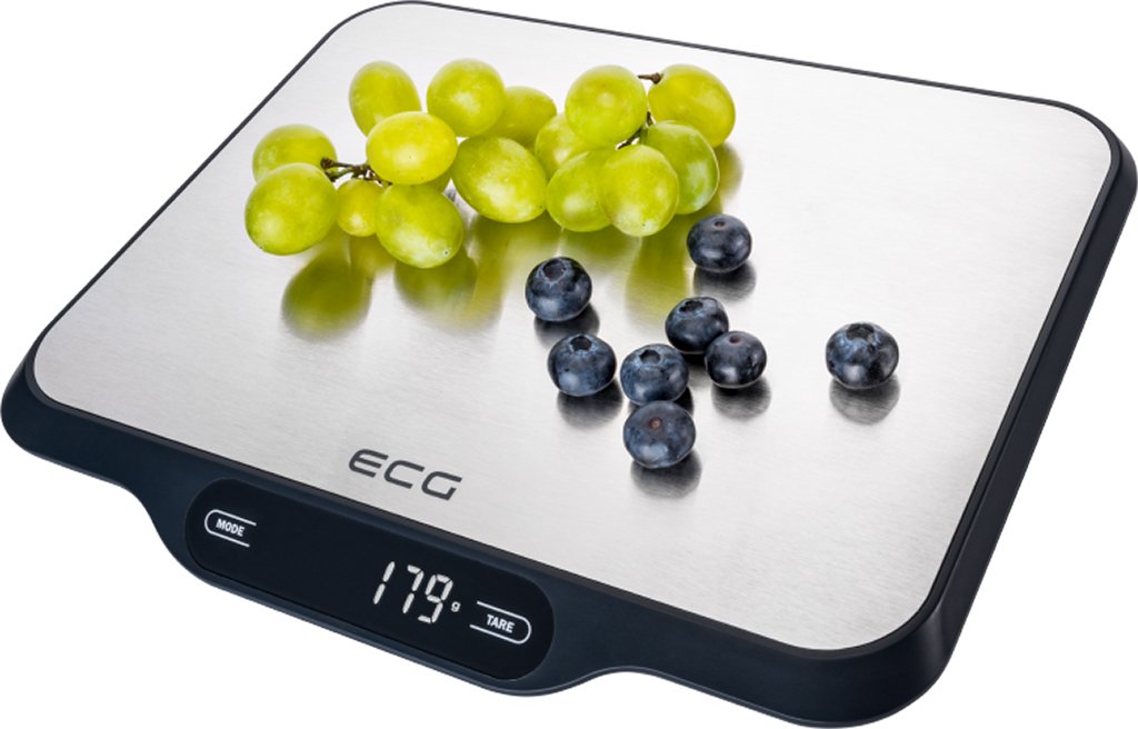 ECG KV 215 S - Bilancia da cucina in acciaio INOX e plastica, colore: Argento