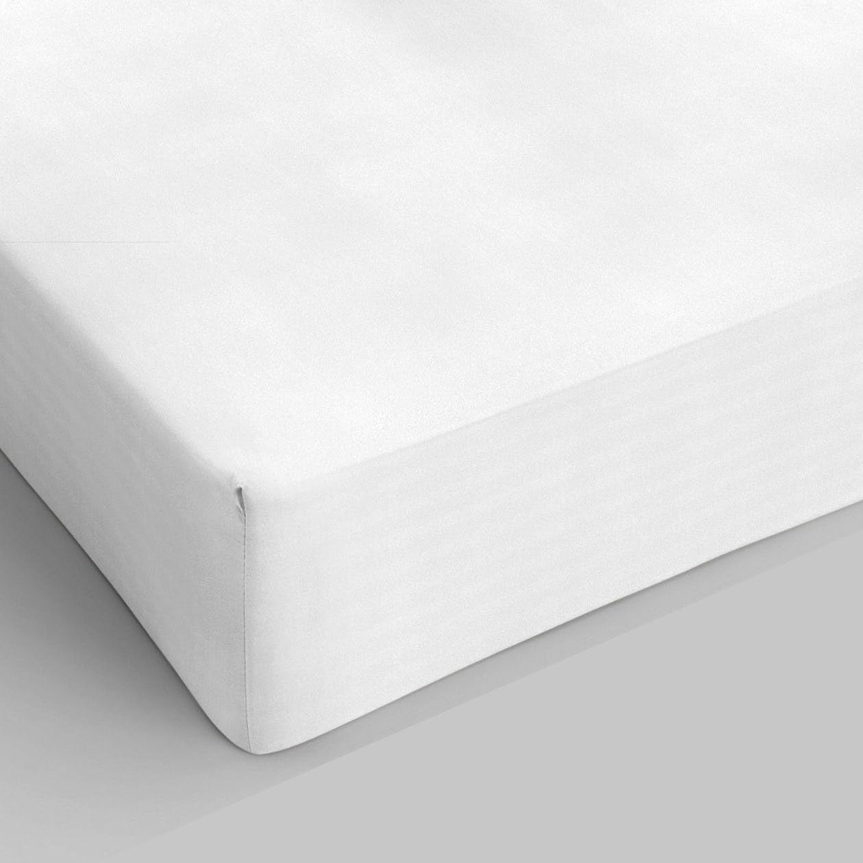 Sogni e Capricci Max Color Fitted Sheet with 25cm Corner, White, double