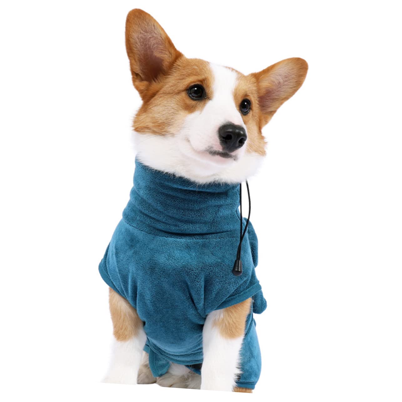 ORFOFE Hundebademantel Schnelltrocknend mit Taillengürtel, Grün, Nylon | Welpen und Hunde, 2-4kg bis 10-15kg, Weich und Warm, für Winter dem Baden