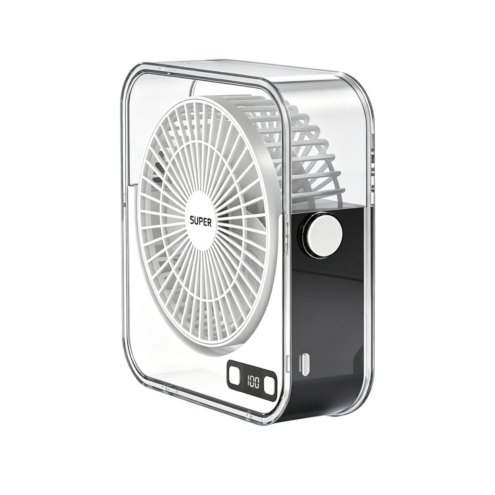 Ventilatore Da Scrivania Per Ufficio Basso Rumore Ricaricabile Velocità | Ventilatore Silenzioso da Scrivania per Casa Camera da Tavolo Bancone Viaggio Campeggio Bagno Esterno Palestra
