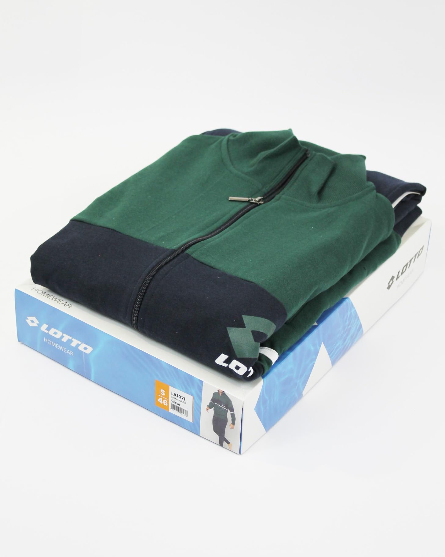 Tuta Sportiva Uomo in Cotone Garzato Pimavera Estate Leggera S M L XL XXL 3XL 4XL 5XL (IT, Testo, L, Regular, Regular, Verde 171)