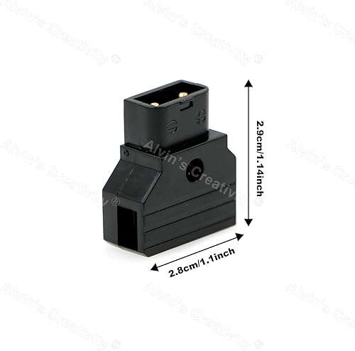 Miniatura 2 de Alvins D-Tap - Conector macho para fotografía, cable de alimentación de montaje en V, batería dorada (10 unidades, macho)