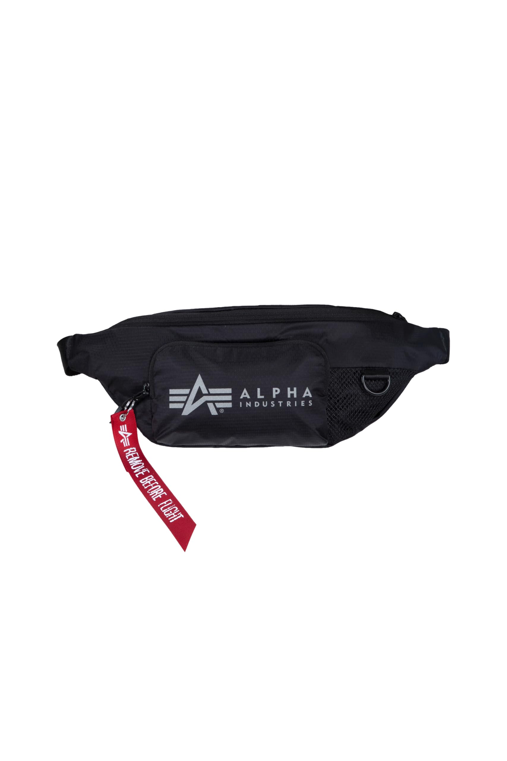 Alpha Industries Unisex Packable Waist Bag, Black, One Size