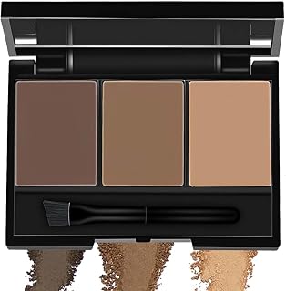 Eyebrow Powder Brow Shaping Kit - Includes Brush & Mirror for Defining, Filling, Sculpting Brows. Available in Dark & Light Brown Shades. Perfect for Natural-Looking Brows