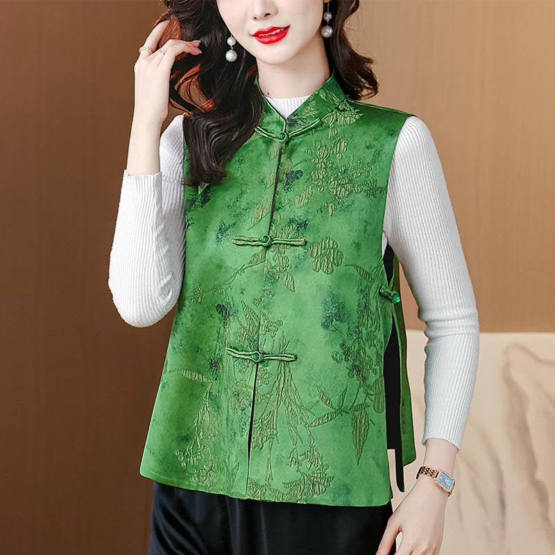 Chaleco sin mangas para mujer jacquard con sofisticados botones 5