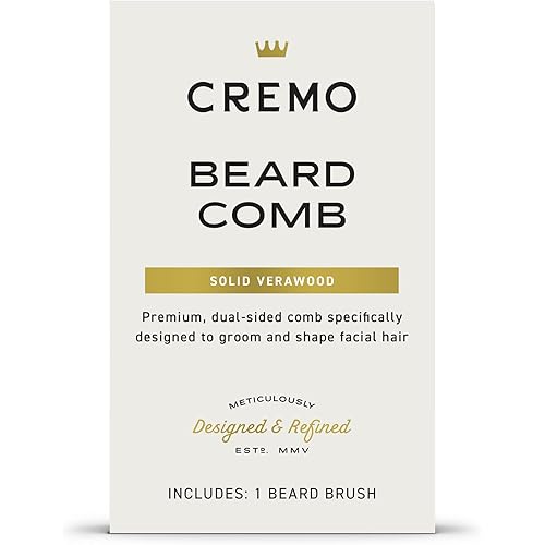 Cremo Beard Accessories, Dual-Sided Beard Comb Made from Verawood - Shape, Style And Groom Any Length Facial Hair