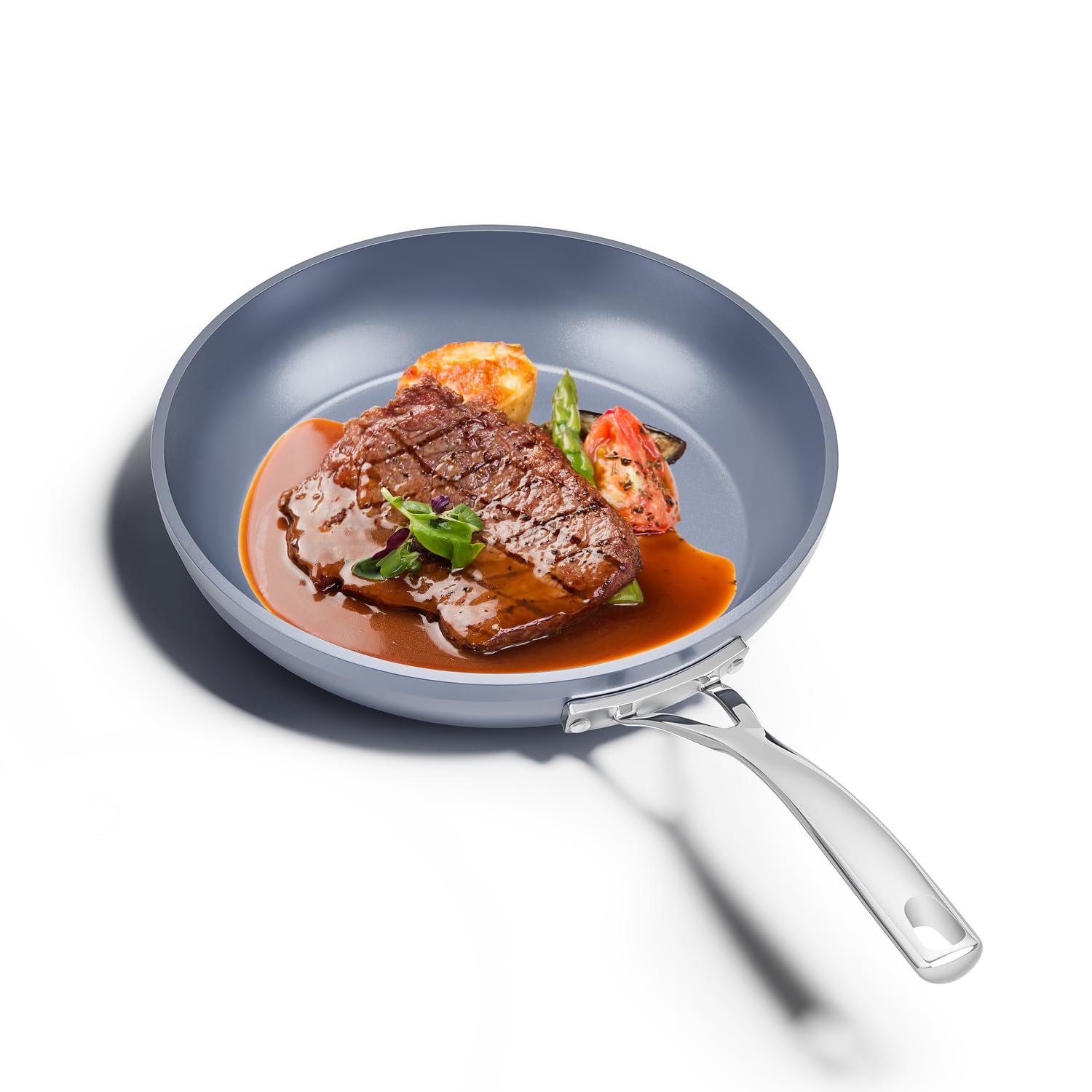 KFCC 8 Ceramic Nonstick Frying Pan Single Skillet PFAS-Free Multi-Layer Aluminum Core Oven Safe Dishwasher Safe Healthy Cooking
