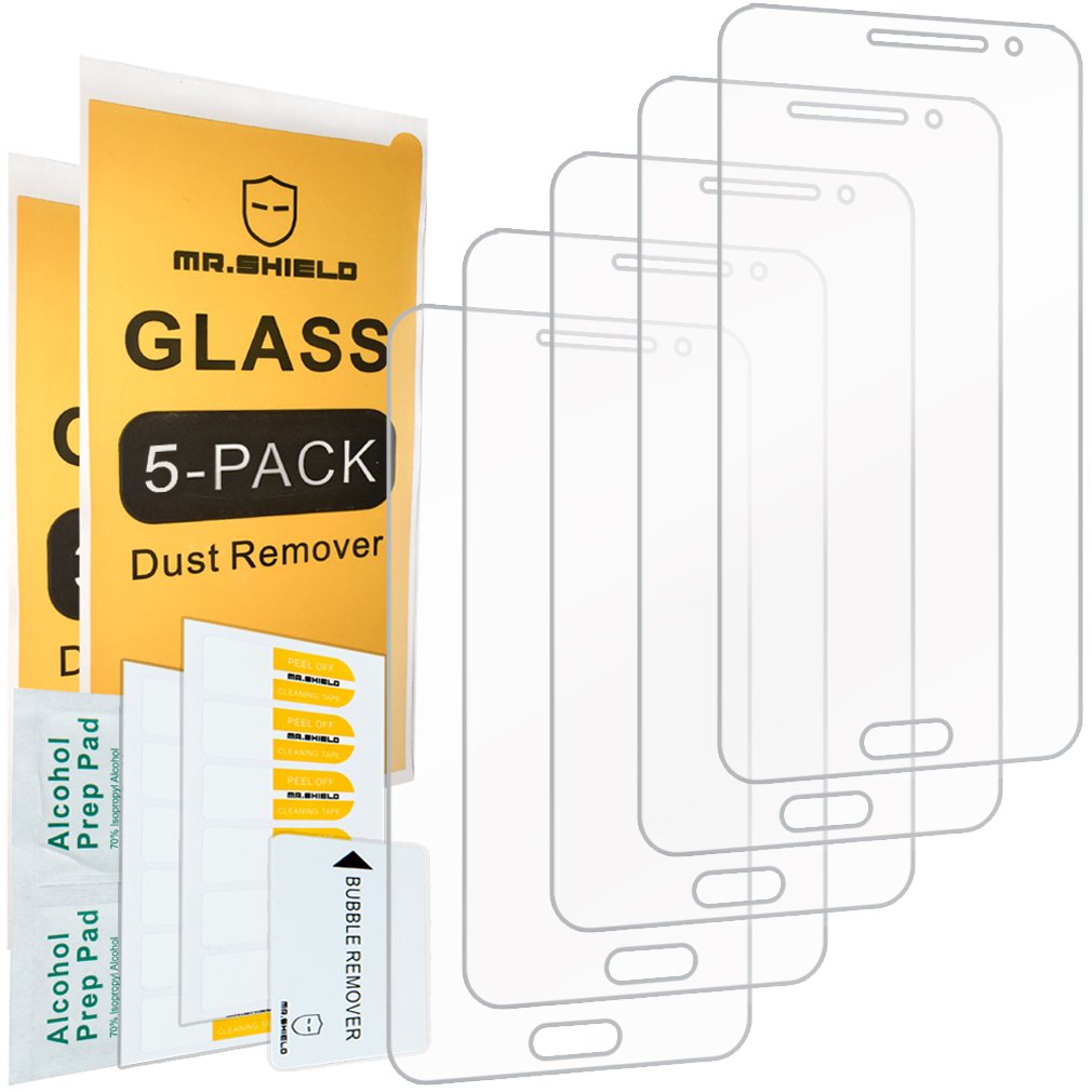 Mr.Shield[5-Pack]- for Samsung Galaxy J3 / Galaxy J3 (2016) [Will Not for J3 Prime] [Tempered Glass] Screen Protector with Lifetime Replacement