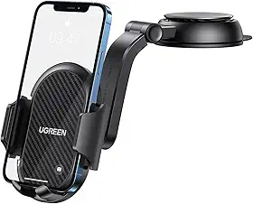 UGREEN Suporte para telefone no carro Painel Suporte para carro Suporte para carro giratório em 360 graus Suporte para celular para carro Compatível com iPhone 13 Pro/Pro Max/Mini, Galaxy