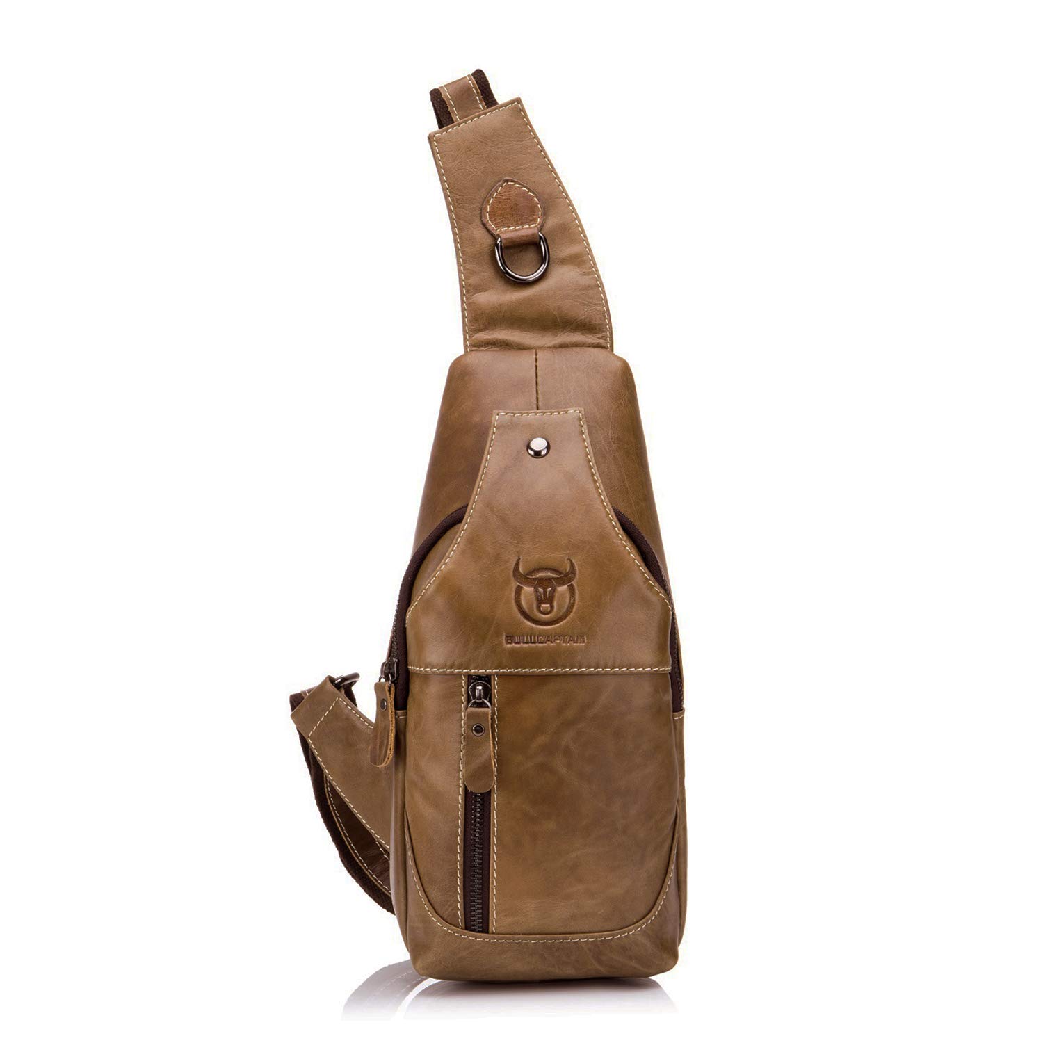 FANDARE Zaino Spalla Zaino Monospalla Uomo Zaino per Ciclismo Sling Bag Pelle Messenger Marsupio Messaggero Petto Spalla per Viaggio Sport Palestra Ciclismo Marsupio Zainetto