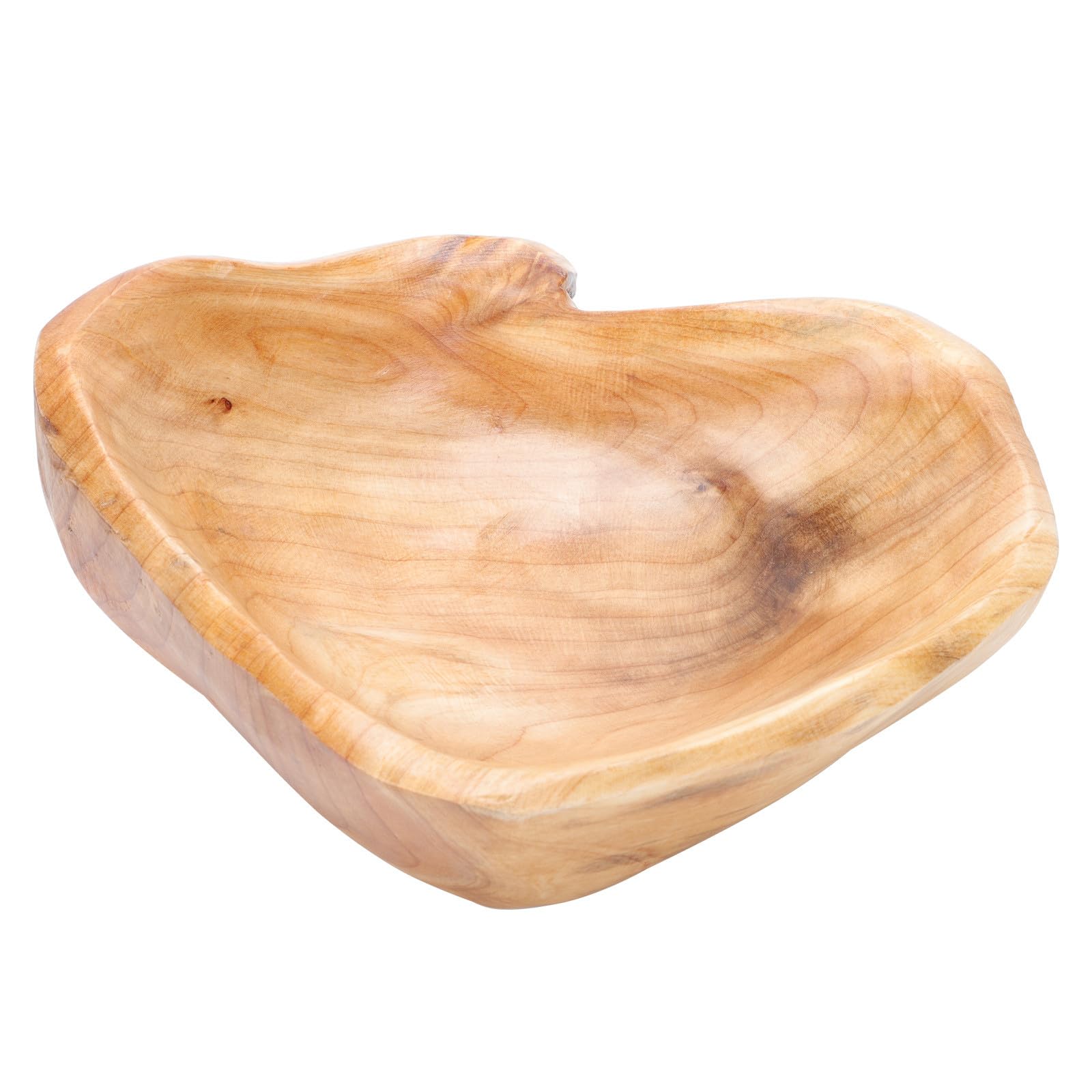 Ciotola in Legno Massello Intagliata a Mano, Vassoio Porta Frutta e Snack Ampia Capacità, Decorazione Naturale per Soggiorno e Tavolo da Pranzo, Forma Casuale Stile Stili multipli