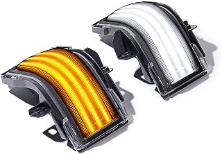 Compatible with Ford F150 Signal Lamp Towing Mirror DRL Parking Indicator Turn Signal Light Clear Lens Fits For OE FL3Z-13B374-CA FL3Z-13B375-CA