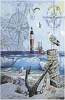 Vista 34 de Interruptor de Luz Cove Silla de Playa Paisaje Marino Océano Azul Placa de Pared de 3 Posiciones Placa de Interruptor de Luz Triple Palanca Costera