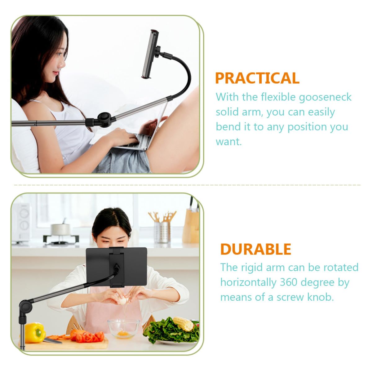 COLLBATH Soporte Móvil Escritorio con Brazo Flexible para Grabación y Streaming Soporte para Teléfono y Tablet Diseño Duradero y Ergonómico