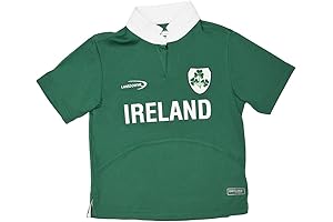 Green Ireland Shamrock Crest Kids Rugby Jersey