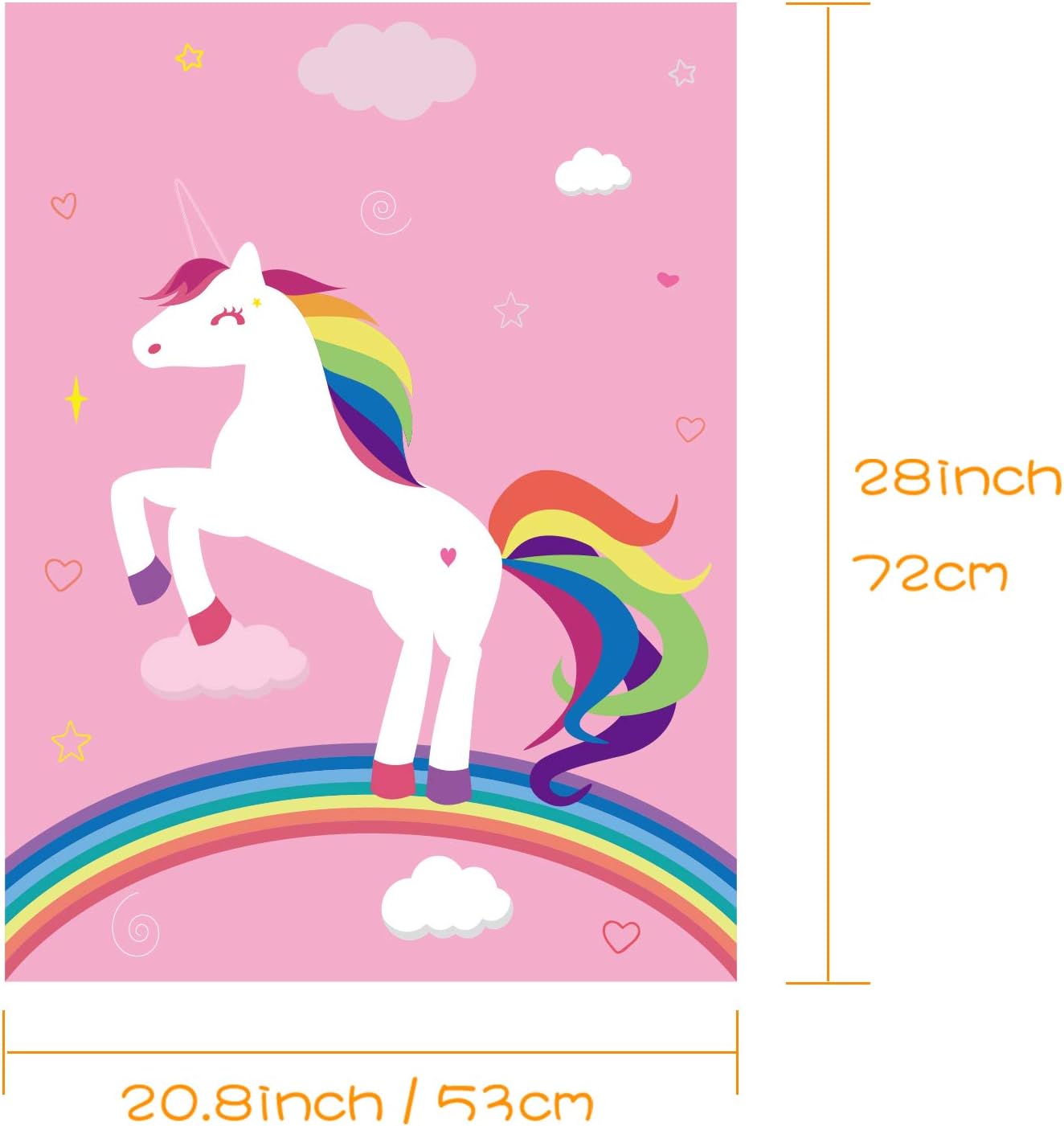 kuuqa unicorn party game pin the horn on the unicorn birthday party game with 24 horns for unicorn party decorations kids unicorn birthday party supplies pink stickers amazon canada