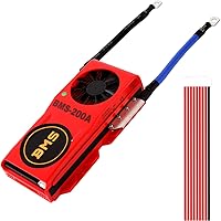 Vista 9 de LiFePO4 BMS 4S 12V 250A Smart Bluetooth Litio Hierro Fosfato Sistema de gestión de batería con ventilador de refrigeración y cables de equilibrio