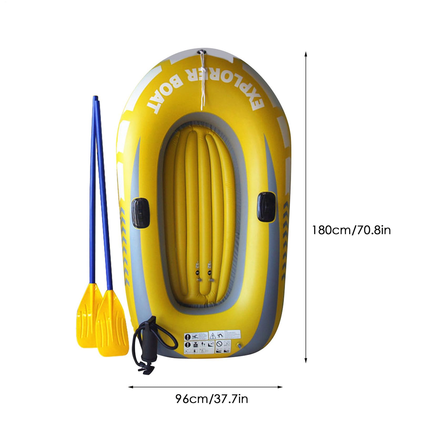 Kayak Inflable portátil - Canoa compacta, Bote de Pesca | Bote Plegable Resistente, Bote Inflable Resistente para Remo en tándem, Deriva, Lago, río, mar, Agua, recreación, Aire.