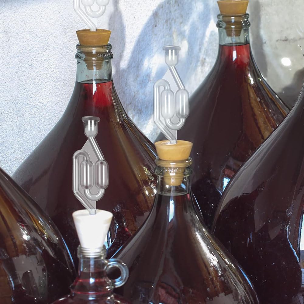 Guidre 5 pezzi tubi di fermentazione tappo di gomma con coperchio vino fai da te set per fermentazione fermentazione fermentazione birra di crauti fermentazione kimchi