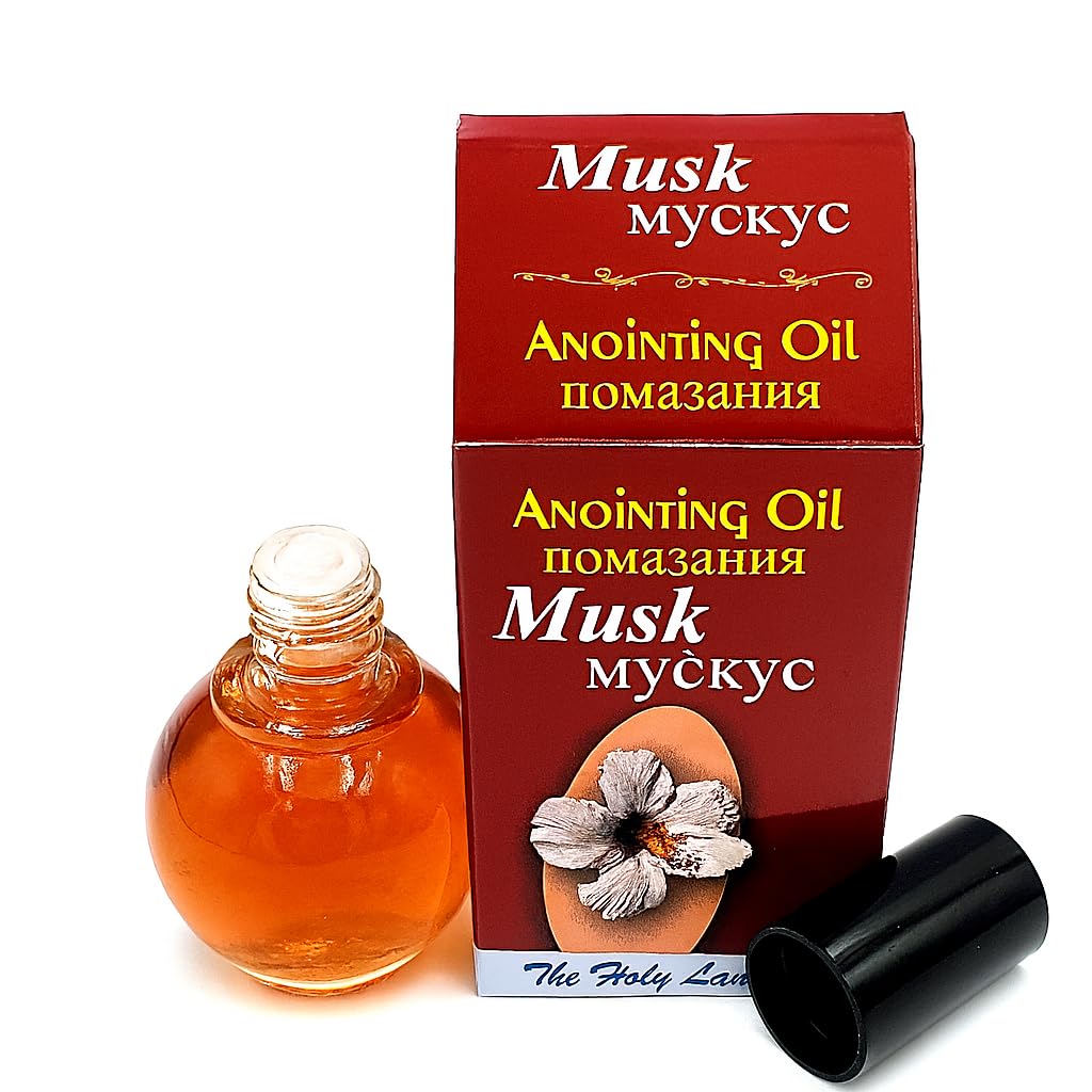 Musk Jerusalem Anointing Oil Israel Blessing Oil for Prayer and Healing | Glass Bottle from Holy Land - Religious Gift | 10ml (.34 fl. oz.) NPER021