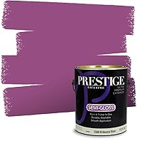 Vista 125 de PRESTIGE Pinturas de pintura interior e imprimación en uno, 1 galón, plano, combinación comparable de Sherwin Williams* Kimono Violet*
