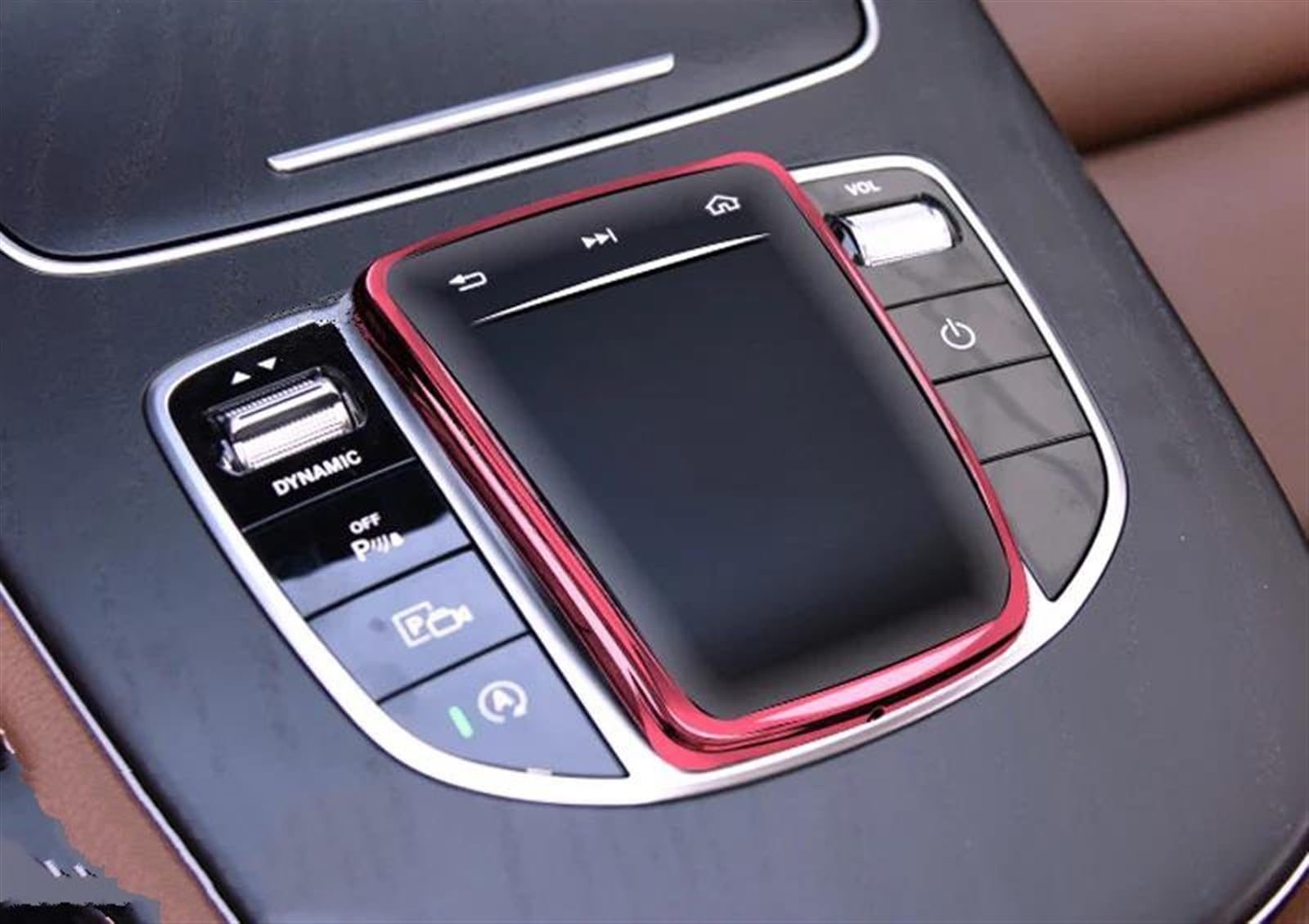 Qibbei Pink Car Center Control Multimedia Button Mouse Knob Protector Film Sticker For Benz C E Class W205 W213 Gls Glc X253 Stickers(Pink)