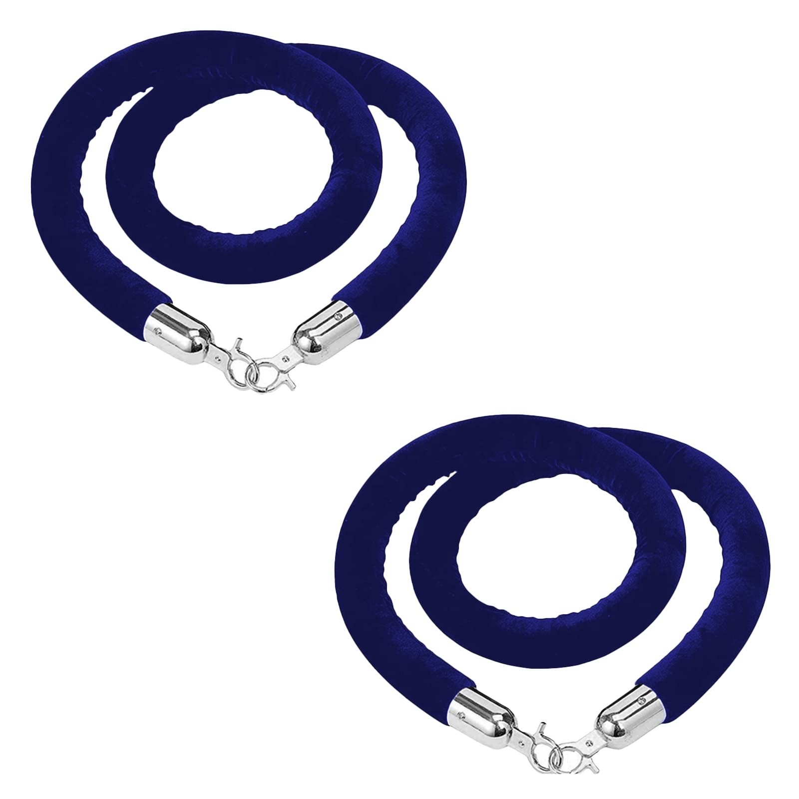 Cordes de barrière filet d'attente lot de 2 en velours mousse robuste