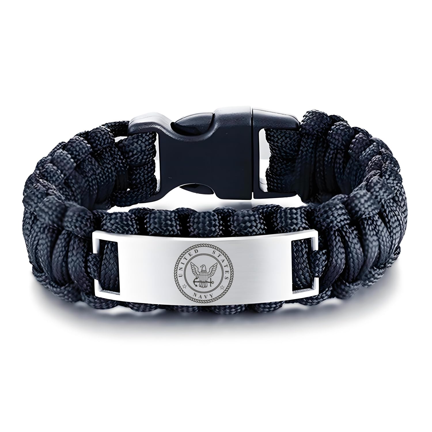 HOMLIFPER Navy Veteran Bracelet for Men - Paracord Wristband for Outdoor Sport Tactical Survival Parachute Bracelets for Dad,Husband, Veteran Gifts