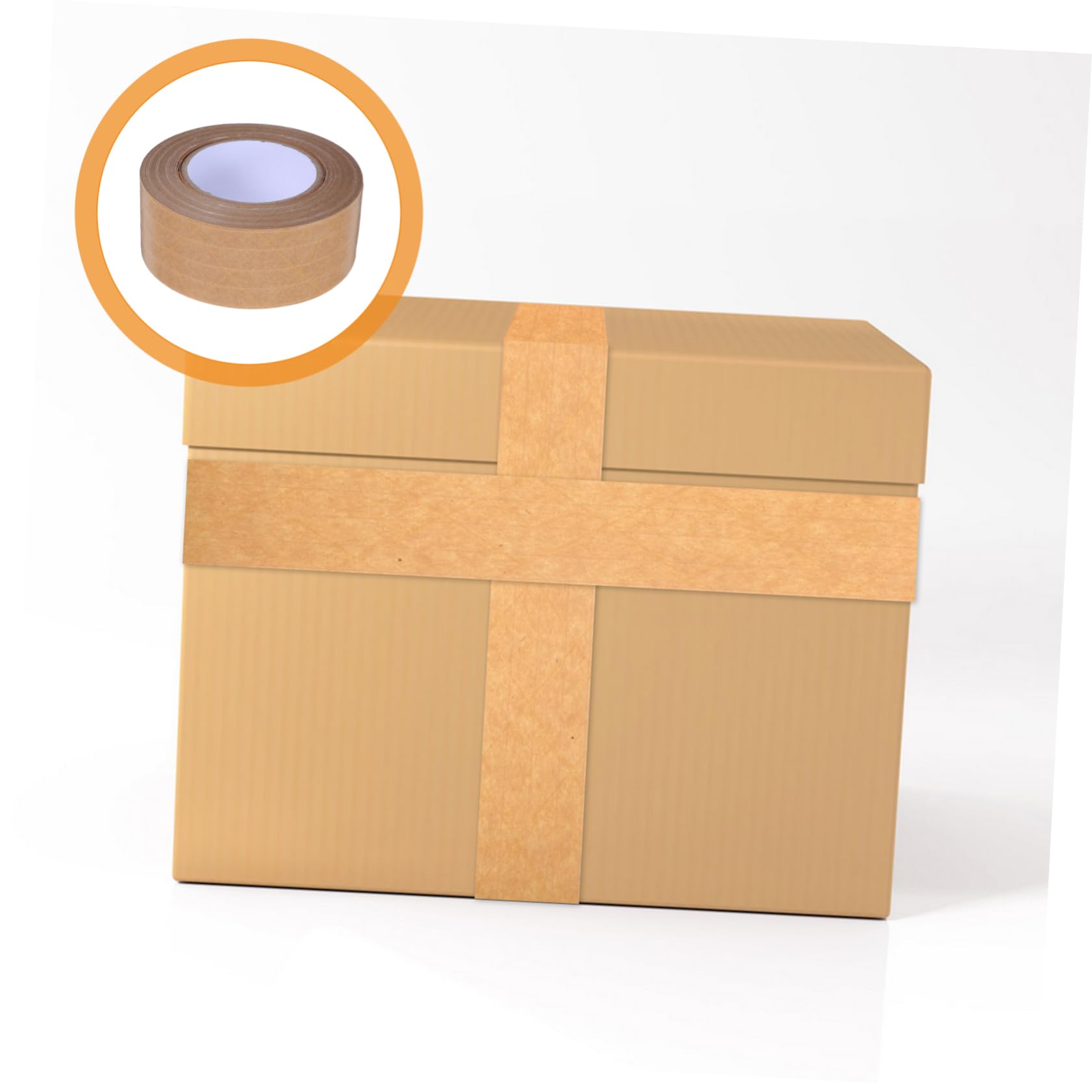 Gatuida 3pièces Ruban Adhésif Emballage Papier Kraft Inscriptible Ruban De Fermeture Renforcé Haute Résistance Pour Colis