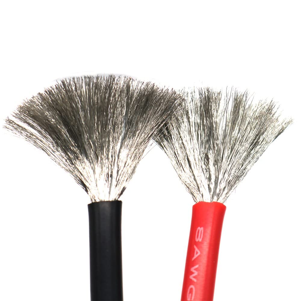 Silicone Cables Electrical Wires Flexible High Temperature Resistant Silicone Wire 14/16/ 18/20/ 22/24 /26/28 /30AWG (Color : Black, Size : 14AWG 10 Meter)