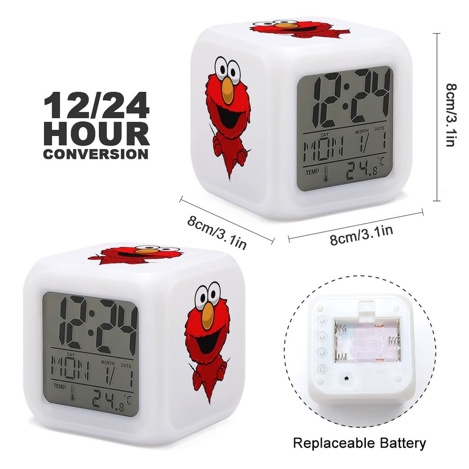 Amazon.co.jp: セサミストリート 目覚まし時計 デジタル時計 七彩る