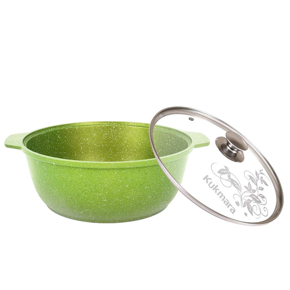 Cooking Pot Aluminum Lime Dutch Oven Pot with Lid 3.2-qt. (3 L) Cookware Kitchen Pot