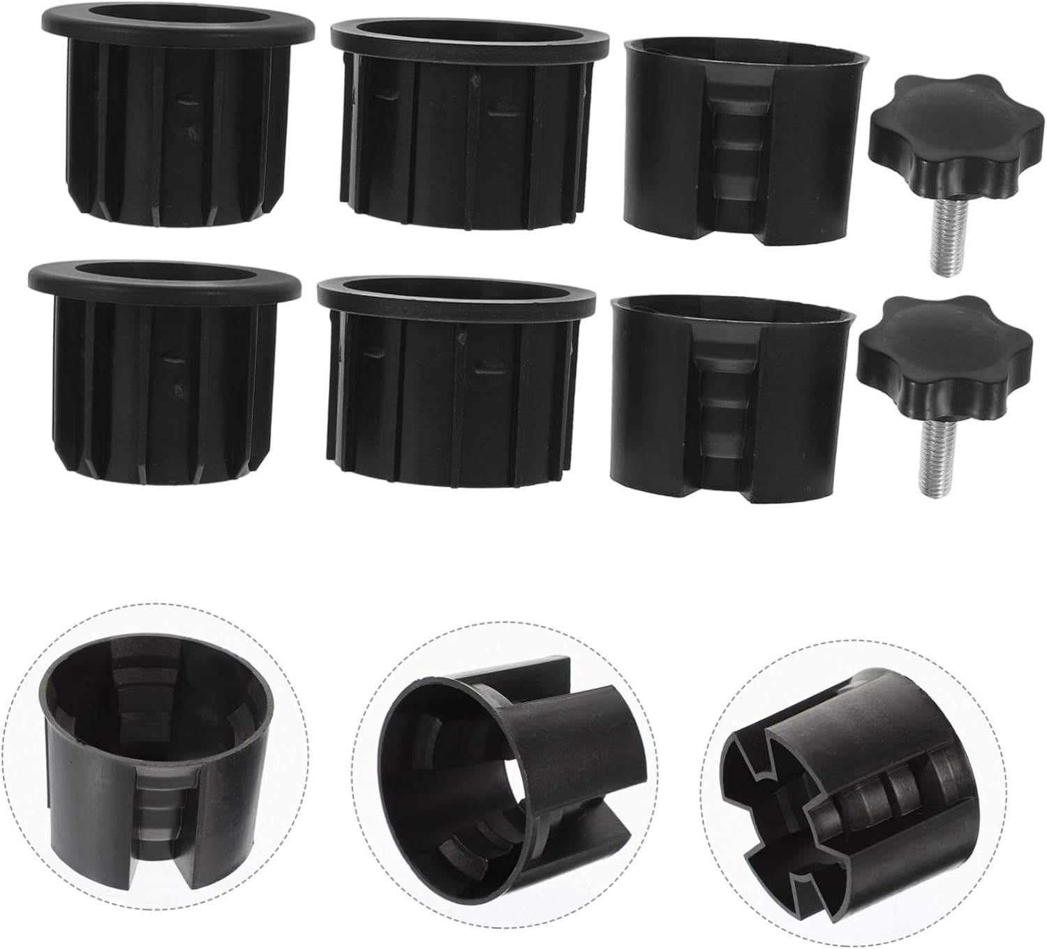 Toddmomy 5sets Umbrella Base Stand Replacement Parts Silicone Covers and Screws Compatible Patio Umbrellas Easy to Install for Beach Garden and Outdoor Use