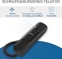 Alcatel T06 Fekete Asztali Telefon Vezetékes Retro Gondola Stílusú 2
