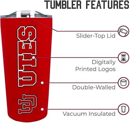 Miniatura 363 de Campus Colors Vaso de acero inoxidable de la NCAA perfecto para el día del partido, 18 onzas, doble pared, mantiene las bebidas perfectamente Azul