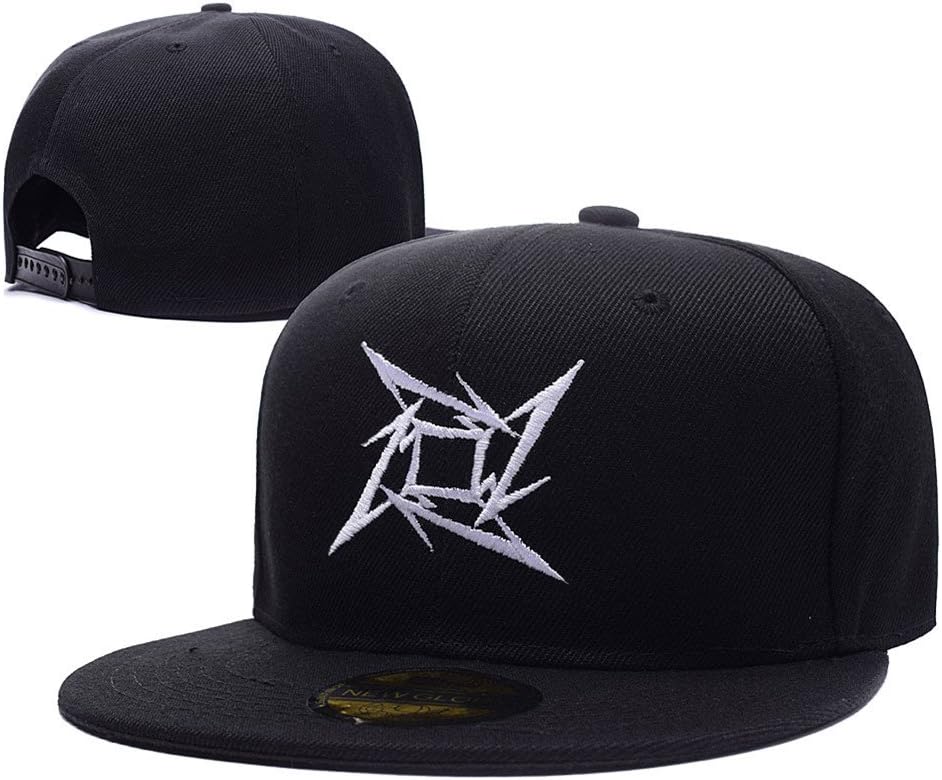 Metallica Star Logo Adjustable Snapback Caps Embroidery Hats Black