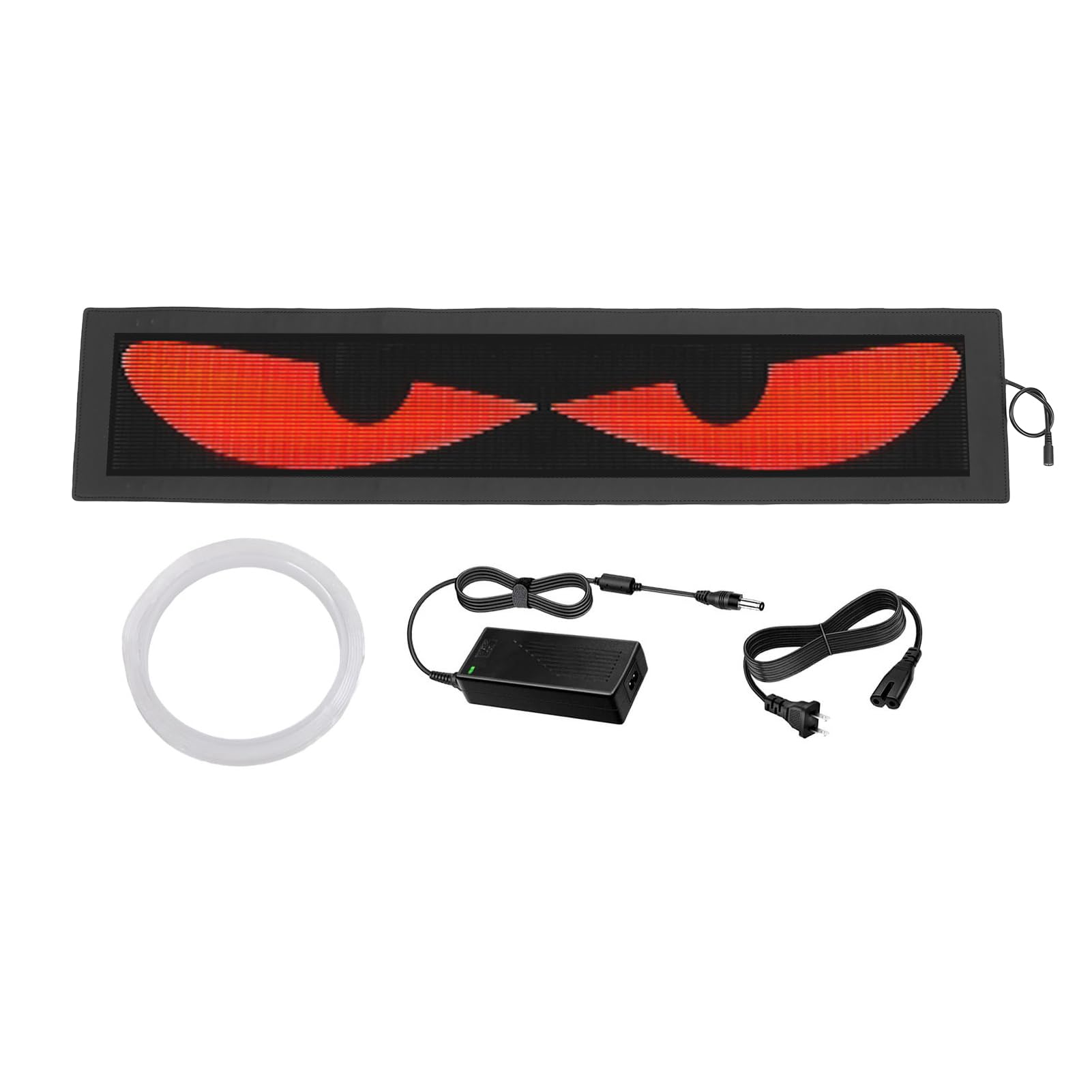 32 x 256 Dot Pixel Color LED Large Size 8.46 x 52.99inch Flexible Screen Mobile LED Dynamic Devil Eye Screen LED Devil Eye Flexible LED Display Flexible LED Signs (US Plug)