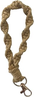 ACCESSOIRE DE MODE- Dragonne en macramé- Fait à la main-Porte -clé en macramé (beige)