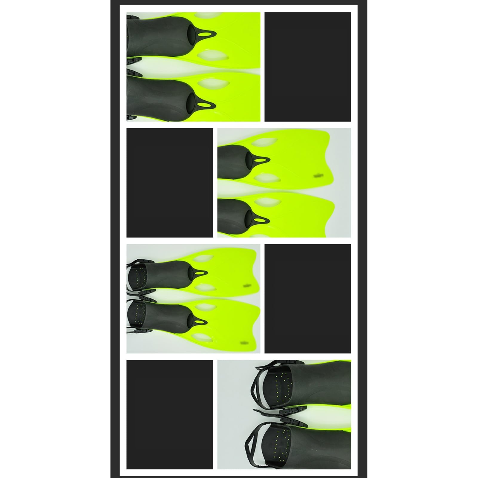 Pinne per Anatra Subacquea Pinne corte stile libero Nuoto Snorkeling Regolabili per Snorkeling e Nuoto