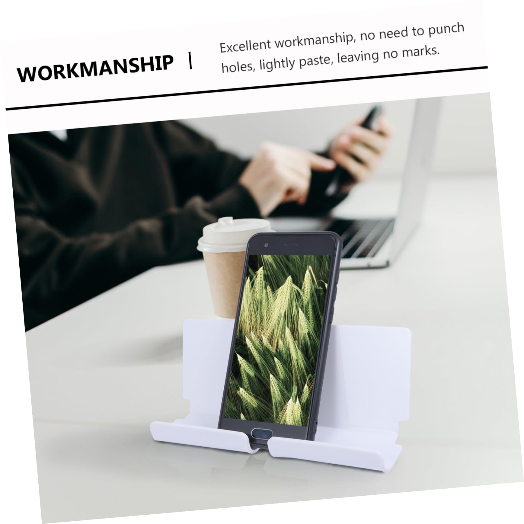 Hemobllo 3pezzi Supporto Murale Per Smartphone e Tablet Senza Acrilico Organizer Per Caricamento Facile e Pratico