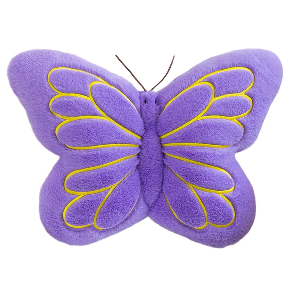 CTRLZS For Bedroom for Living Room for Sofa Couch Compatible Butterfly Shaped Pillow Decorative Throw Soft Plush Cushion Violet