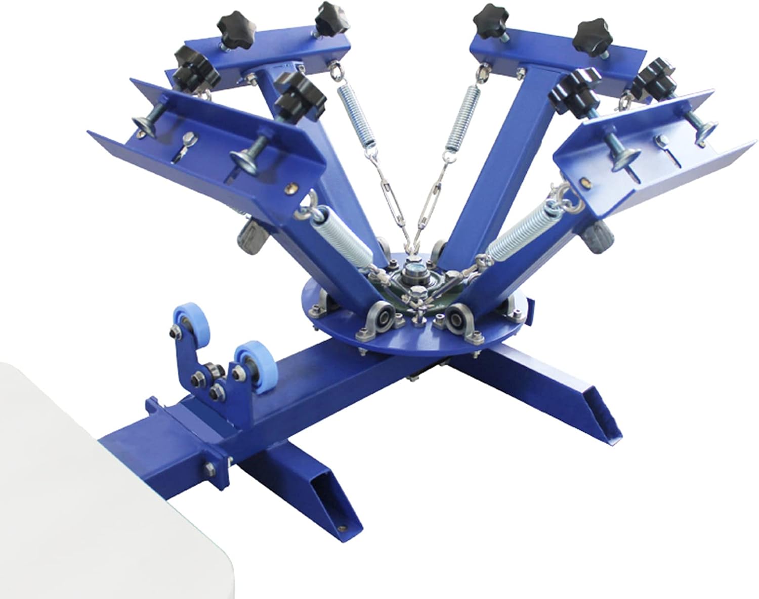 4 Color 1 Station Silk Screen Printing Machine,T-Shirt Printer Press Equipment Carousel Printing Area About 4050CM