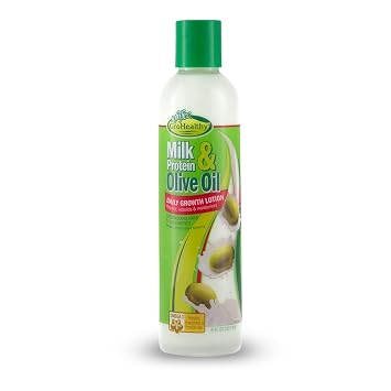 Milk Protein & Olive Oil Daily Hair Growth Lotion Repairs, Rebuilds, Moisturizes and Promotes Growth for Soft, Healthy, Manageable Hair - SofnFree GroHealthy - Single