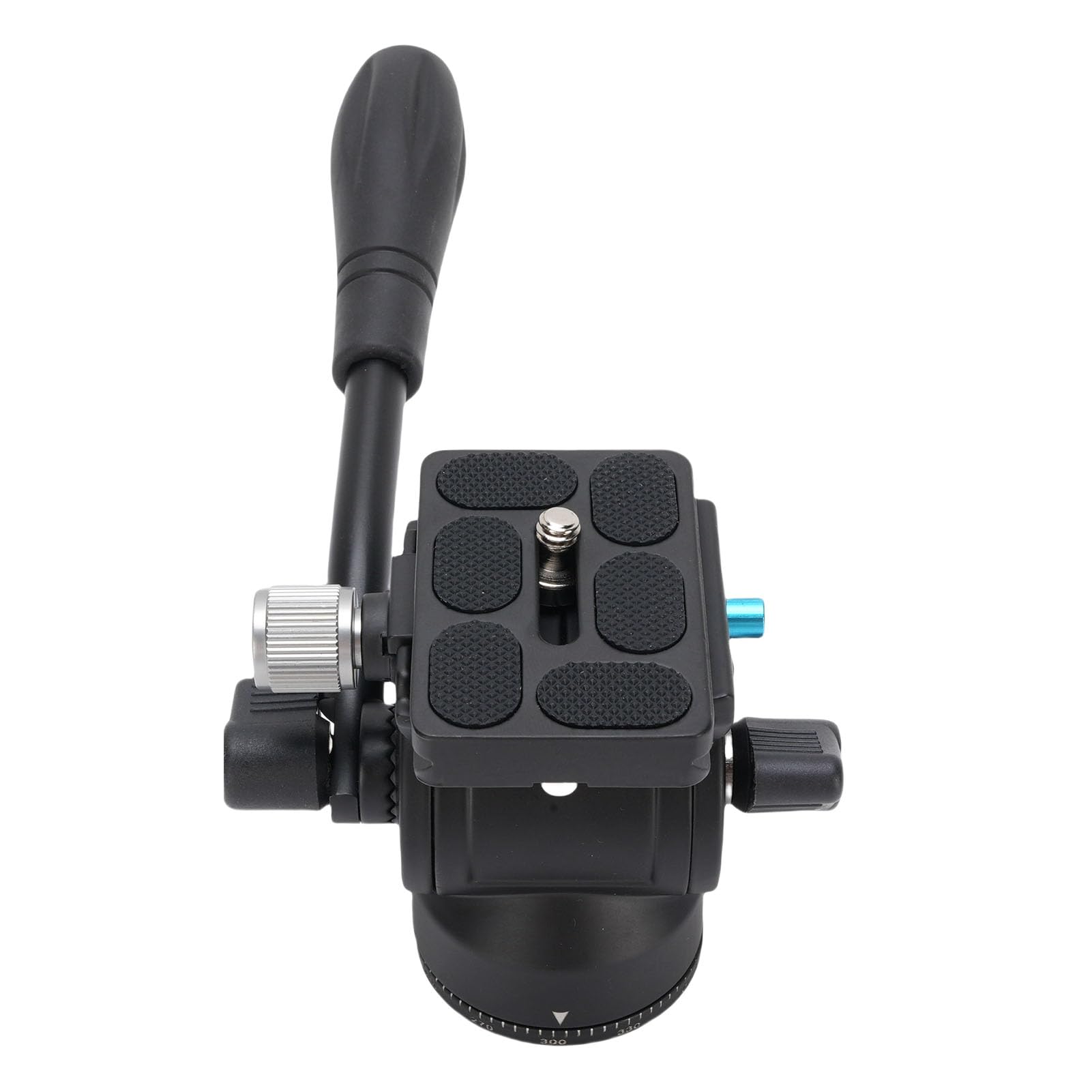 Testa per treppiede video panoramica di precisione con impugnatura ergonomica per filmatisti professionisti e fotografi in lega di alluminio