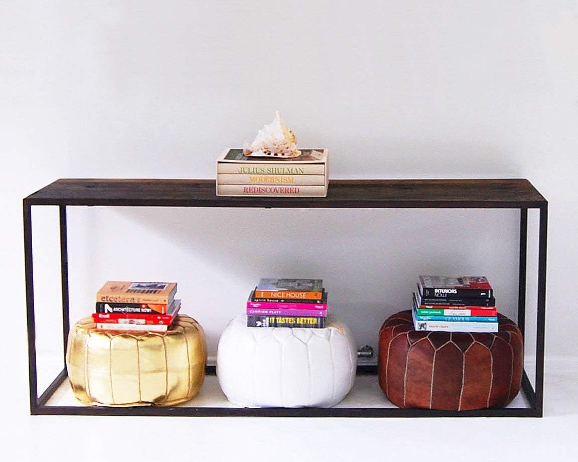 Review Product Marrakesh Style Amazing & Beautiful, Original poufs Moroccan Leather Pouf, Natural Leather poufs, Home Gifts, Wedding Gifts, Unstuffed (Brown)