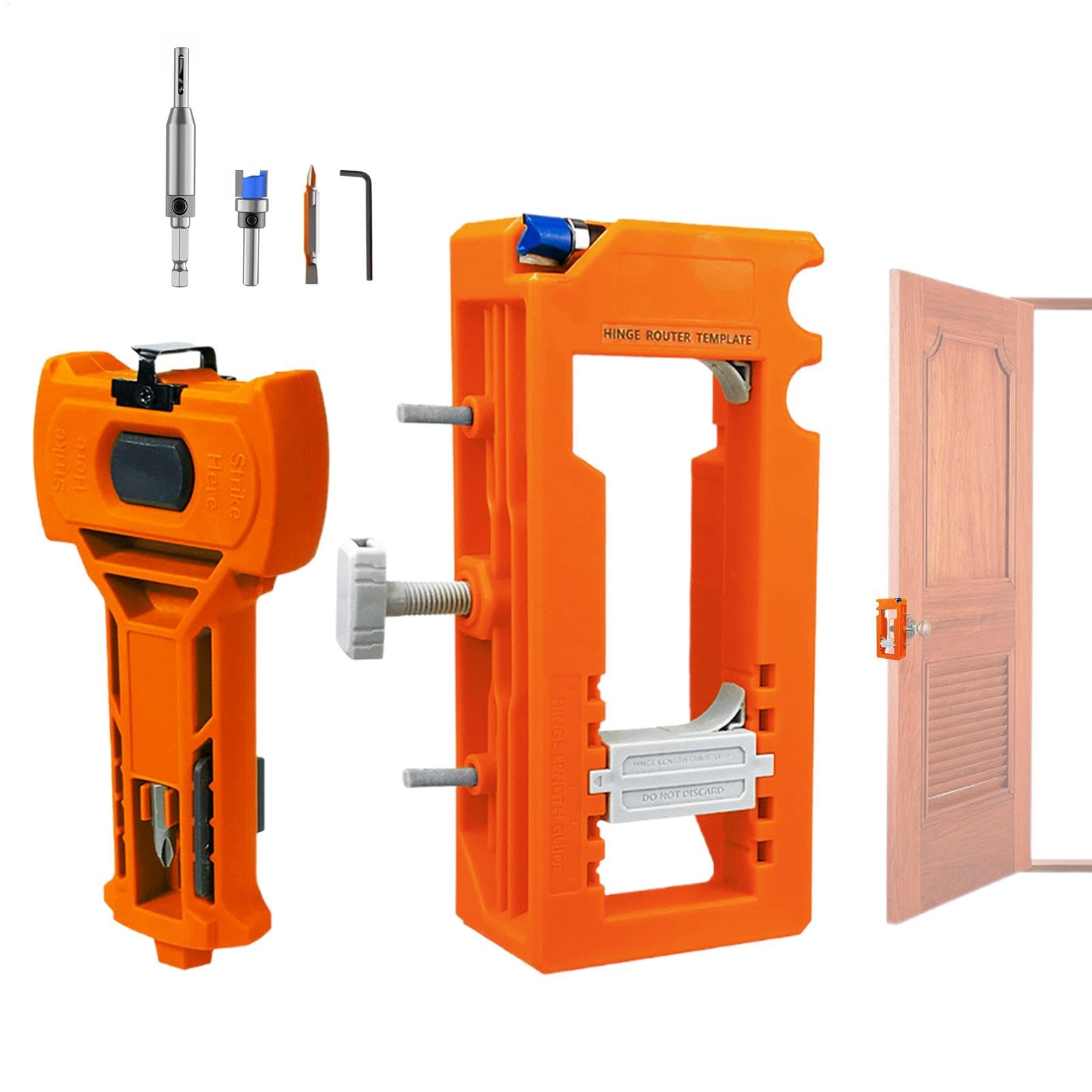 Door Hinge Template - Multifunctional Installation Tool for Latch - Door Hinge Jig and Template Installation Kit with Adjustable Lengths
