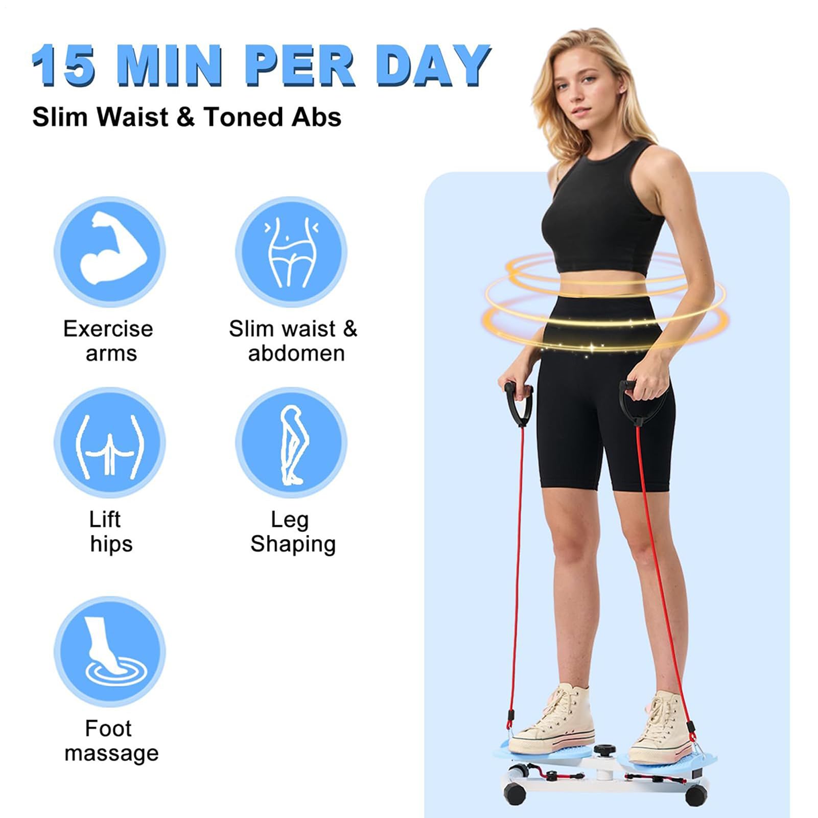 Tavola da allenamento con fasce, antiscivolo, portatile, per fitness, casa, palestra, allenamento completo per uomini, donne, giovani