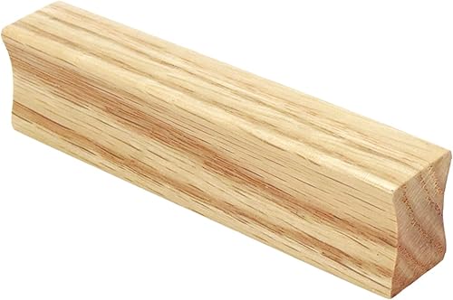 Miniatura 5 de Cajón de 3.94 pulgadas de longitud, tiradores sólidos de madera de roble, goma de roble, armario de cocina, herraje con tornillo, 12 unidades