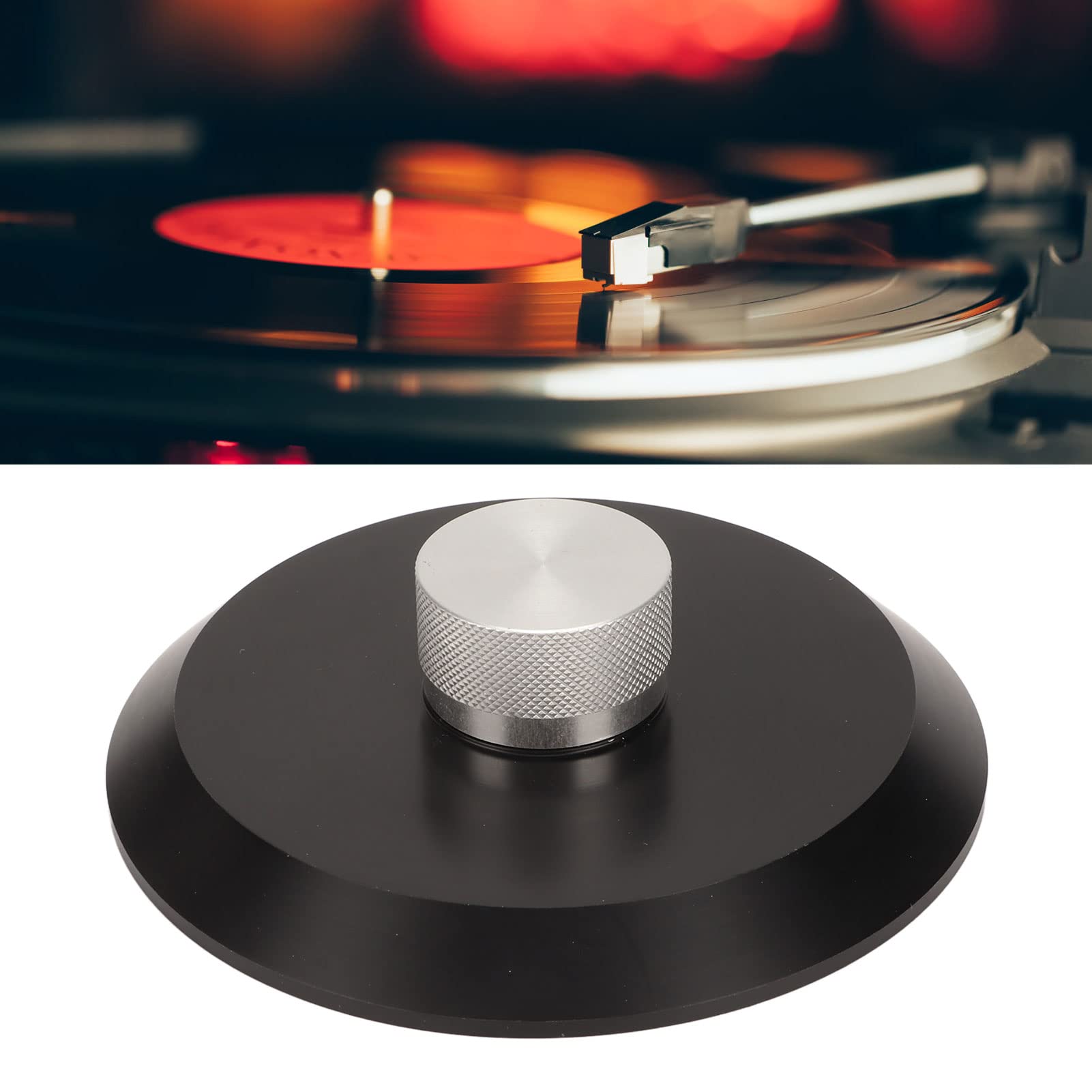Estabilizador de Peso de Registro, Abrazadera de Peso de Tocadiscos de Vinilo, Abrazadera de Registro para Disco de Tocadiscos de Tocadiscos LP de Vinilo, Reducción de Ruido